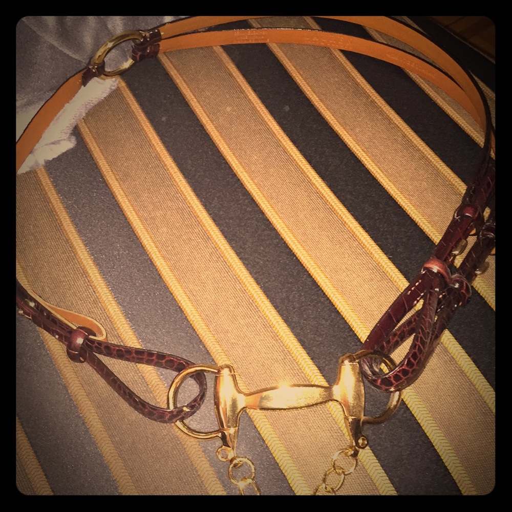 Ralph Lauren equestrian wrap belt brown